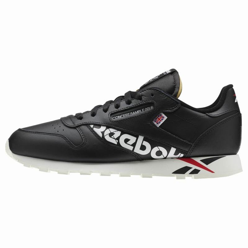 Tenisi Reebok Classic Leather Mu Barbati Negrii/Albi/Rosii Romania MO1108YI